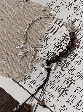 新中式森系儿童绿色竹节蝴蝶串珠手炼女生古风小众手串高颜值手饰