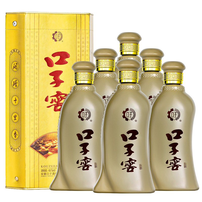 【顺丰速达】口子窖五年型46度500ML*6瓶白酒加量不加价纯粮食酒