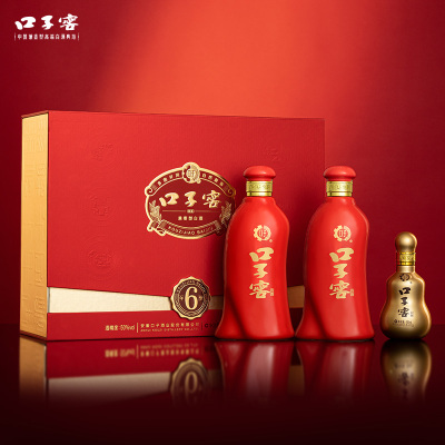 口子窖6年型白酒礼盒50度550mL*2