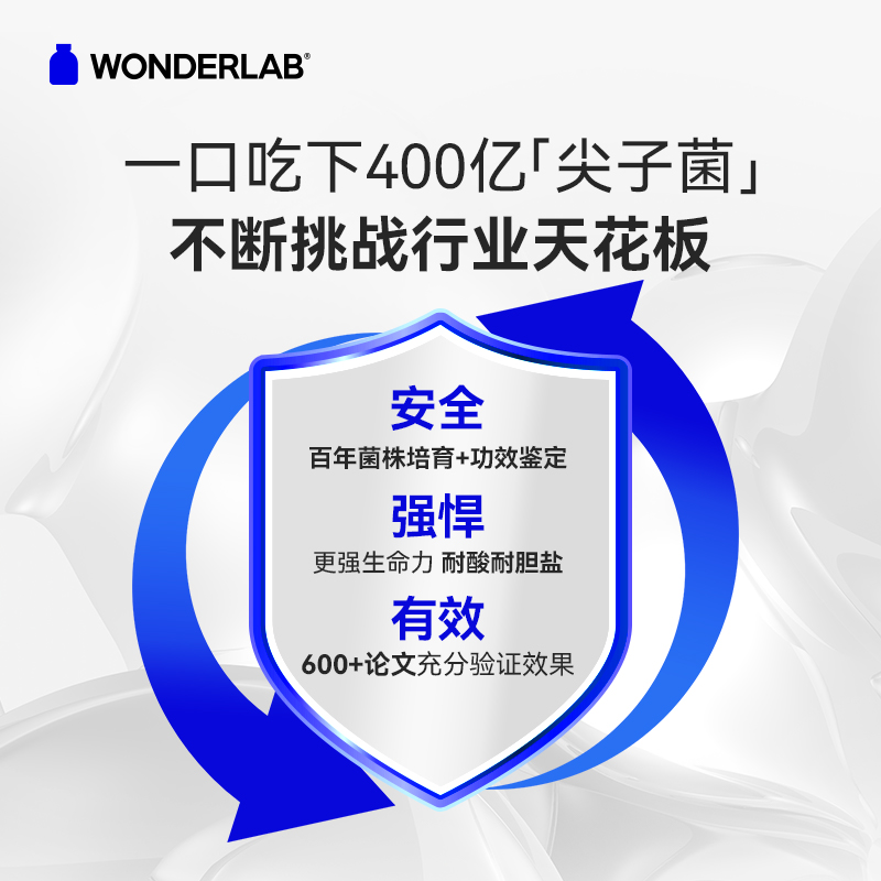 万益蓝wonderlab小蓝瓶即食益生菌10瓶大人女性肠胃冻干粉非调理