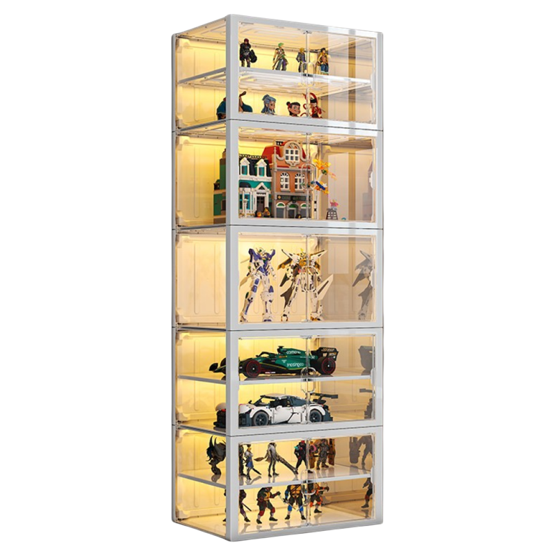 手办展示柜家用玩具收纳盒适用乐高积木模型盲盒透明陈列置物架子,淘宝优惠券,粉丝福利购,淘宝优惠卷