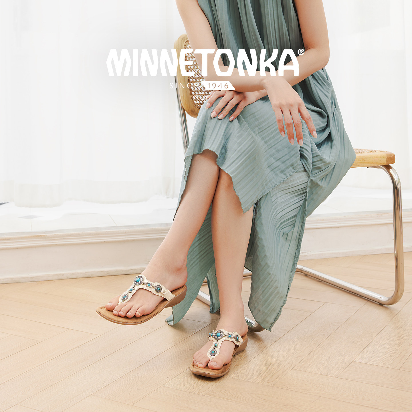 【孤品清仓】MINNETONKA/迷你唐卡女士外穿人字拖鞋凉鞋芭蕾舞鞋 唐卡实拍商品图