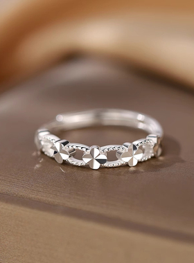 高级感轻奢~999纯银四叶草戒指