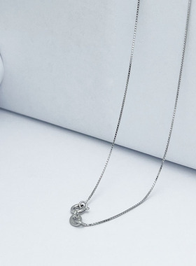 S925纯银盒子链锁骨链项链素链