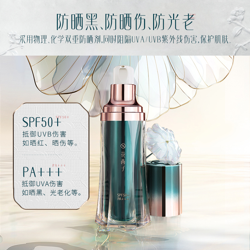 花西子小黛伞防晒霜SPF50+面部清爽身体素颜隔离霜防晒乳三合一女-图2