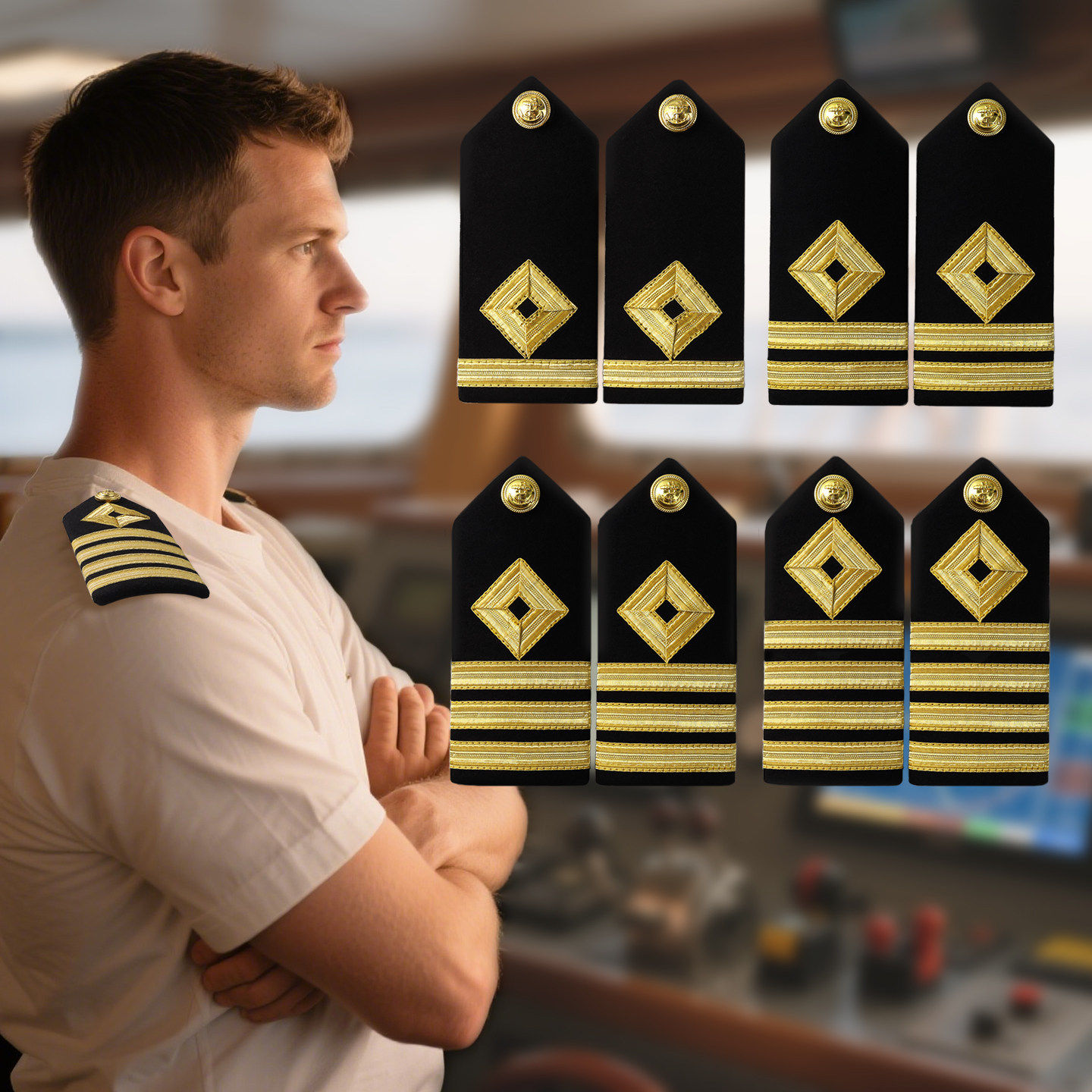 船长海运海员大衣肩章cosplay军迷风格配饰海军迷大衣制服肩章,淘宝优惠券,粉丝福利购,淘宝优惠卷