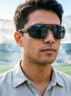 纪梵世品牌窄框男士太阳镜大弯度骑车开车驾驶墨镜男黑色防强光