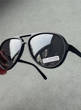 纪梵世男士偏光太阳镜蛤蟆镜磨砂黑色墨镜男女通用飞行员式弹簧腿