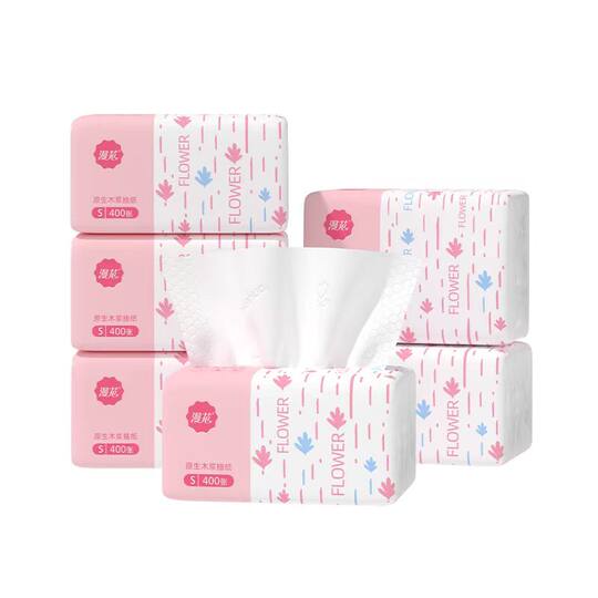 Manhua 400 pieces of paper and whole box packs of napkins for affordable household sanitary tissues for baby tissues
