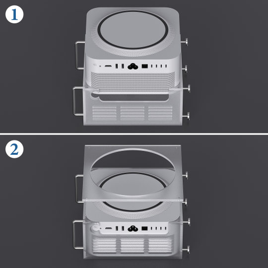 Geekria极客悦耳适用于Apple Mac Studio磨砂亚克力立式散热机箱