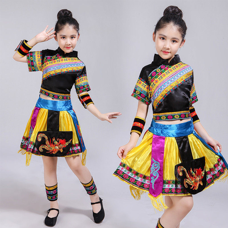 新款少数民族畲族套装舞蹈表演夏季 jzsirdfs娇诗若民族服装/舞台装