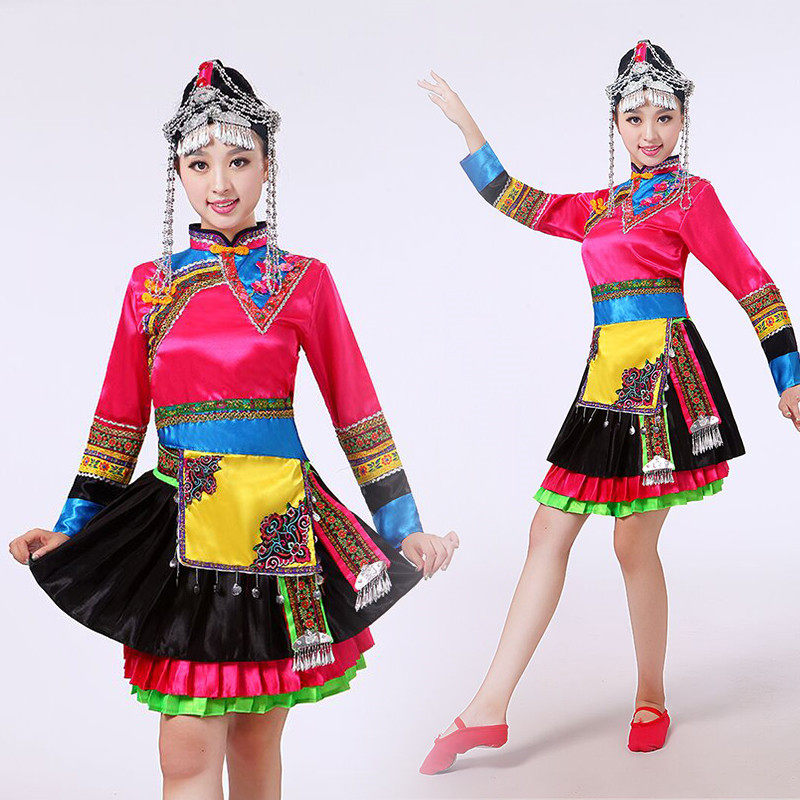 新款少数民族畲族套装舞蹈表演夏季 jzsirdfs娇诗若民族服装/舞台装