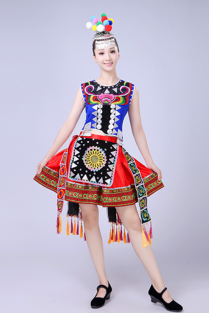 新款女小荷风采舞蹈少数民族服装 jzsirdfs娇诗若民族服装/舞台装