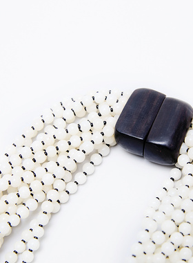 ZHUCHONGYUN2025秋新款白玉菩提乌木禅意项链