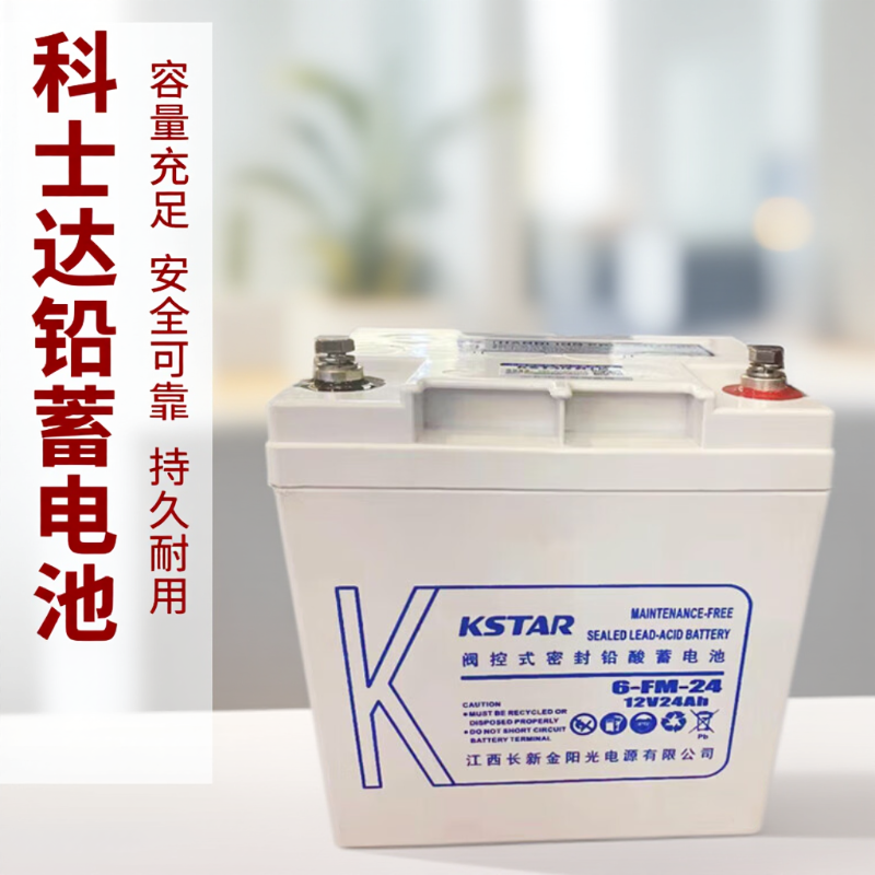 科士达6-FM-38 12V65AH12V24AH12V100AH EPS UPS免维护铅酸电池 - 图0