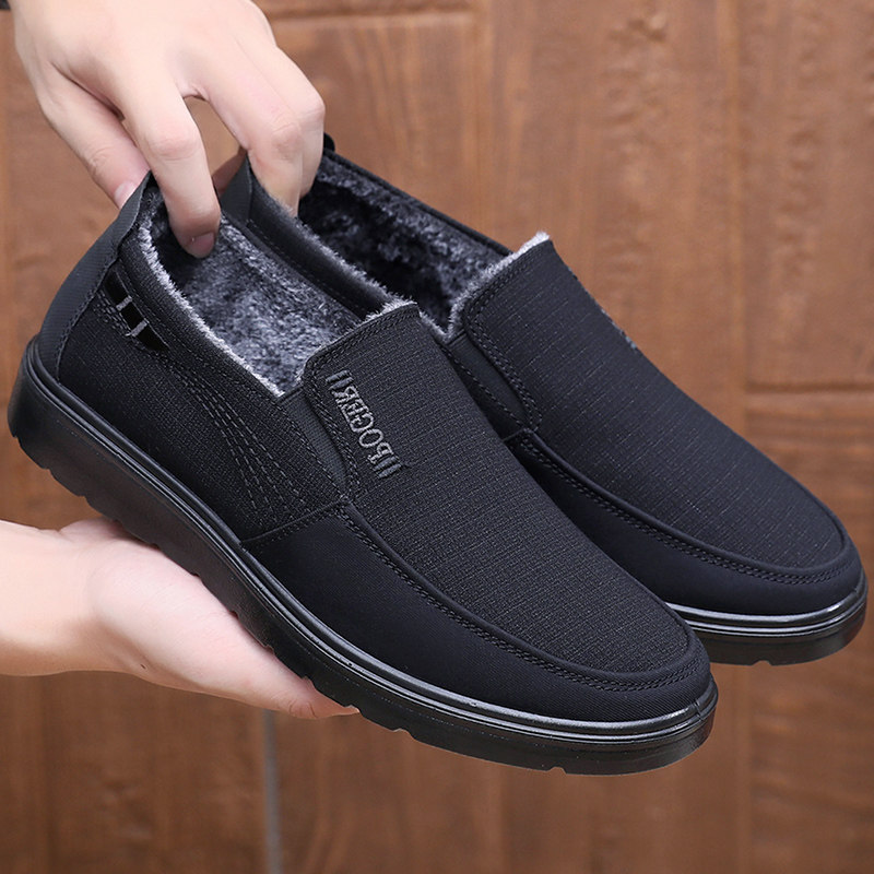 冬季老北京布鞋男棉鞋加绒保暖中老年爸爸鞋软底防滑休闲二棉男鞋,淘宝优惠券,粉丝福利购,淘宝优惠卷