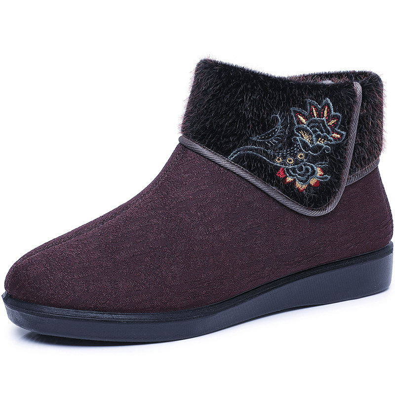 冬季老北京布鞋女棉鞋加绒加厚保暖中老年妈妈鞋软底防滑奶奶棉靴,淘宝优惠券,粉丝福利购,淘宝优惠卷