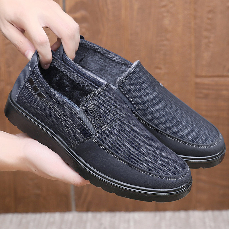 冬季老北京布鞋男棉鞋加绒保暖中老年爸爸鞋软底防滑休闲二棉男鞋,淘宝优惠券,粉丝福利购,淘宝优惠卷
