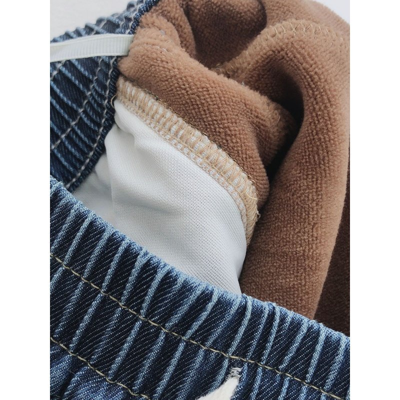 奥特莱斯~撤柜清仓加绒加厚阔腿牛仔裤女高腰宽松休闲保暖直筒裤,淘宝优惠券,粉丝福利购,淘宝优惠卷