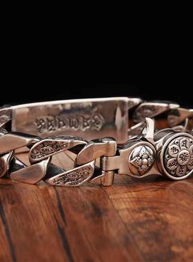 镀925银2024霸气饕餮手链国潮复古个性貔貅手环