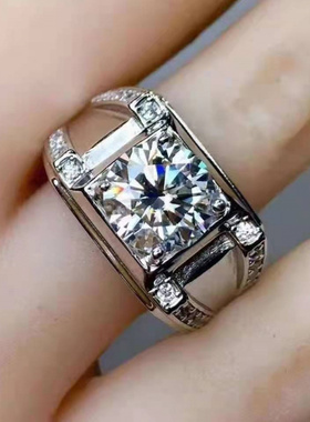 新品克拉戒美国霸气男款老公上司