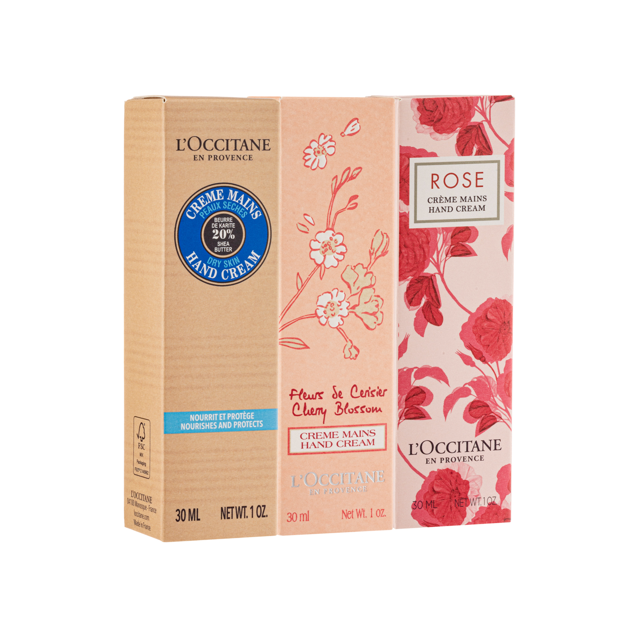 L'occitane/欧舒丹护手霜礼盒30ml*6乳木果玫瑰樱花滋润保湿送礼