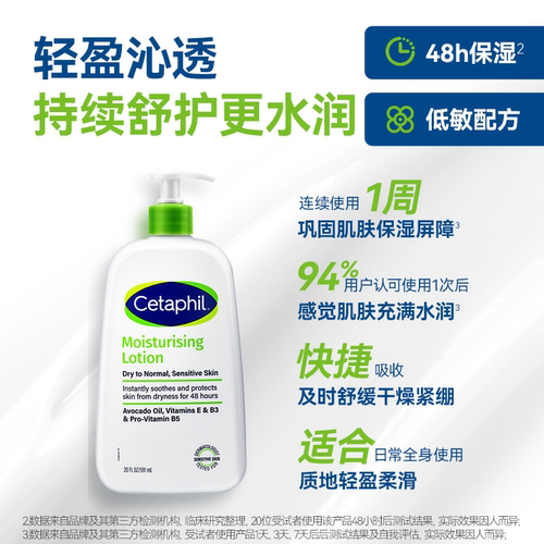 【店长推荐】Cetaphil丝塔芙大白罐润肤霜牛油果身体乳保湿补水 - 图1