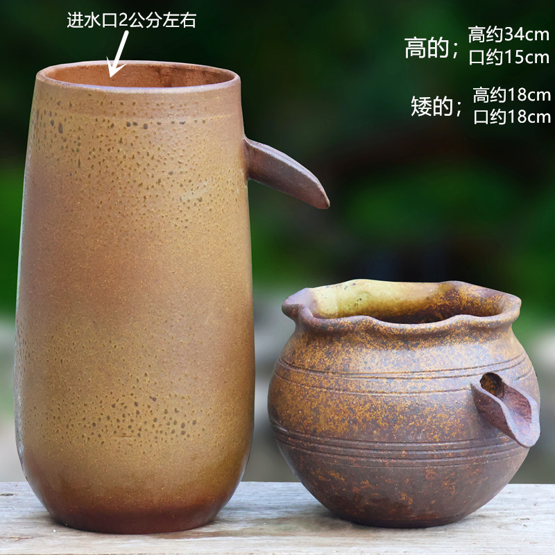 特价陶瓷花盆生态流水陶罐开口过滤循环水摆件鱼缸养鱼创意,淘宝优惠券,粉丝福利购,淘宝优惠卷