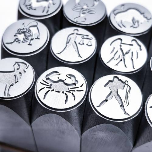 十二星座精品钢印金银加工专用錾刻工具高精度高品质吉言钢印 - 图1