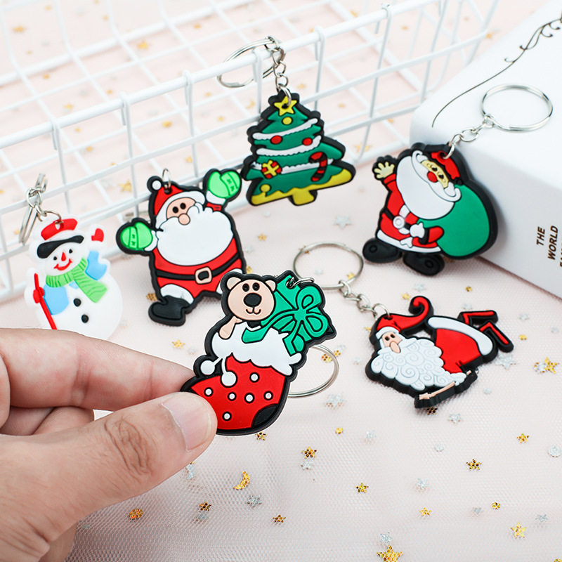 创意圣诞节礼物钥匙扣可爱书包挂饰公司开业赠品小礼品汽车挂件