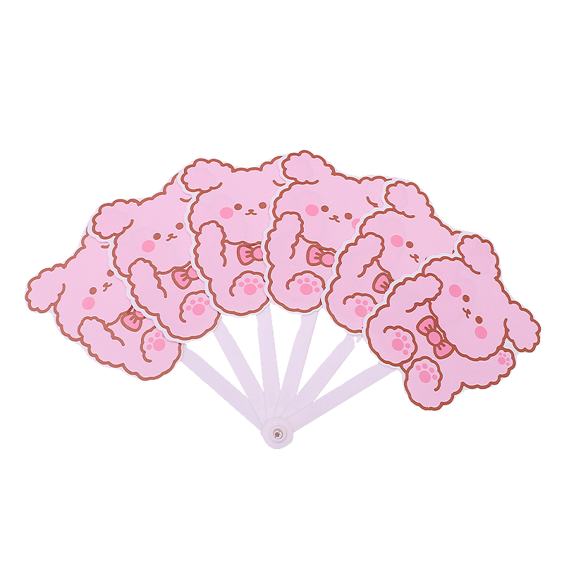 小号折叠扇子可爱卡通夏天幼儿园学生儿童夏季礼品塑料随身六折扇