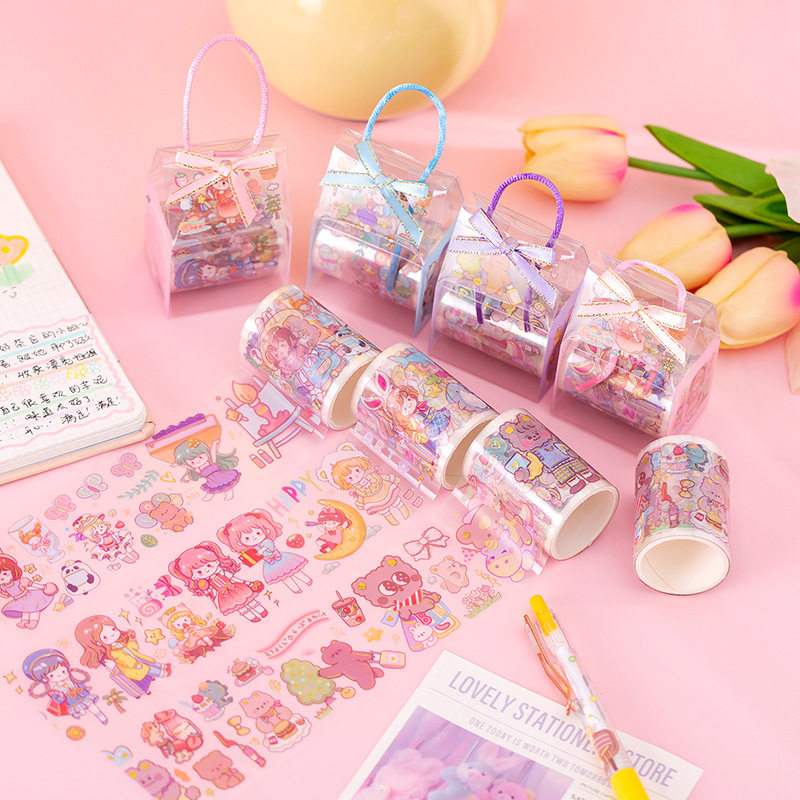 幼儿园期末奖品创意礼物小学生奖励礼品小朋友生日卡通手帐贴贴纸