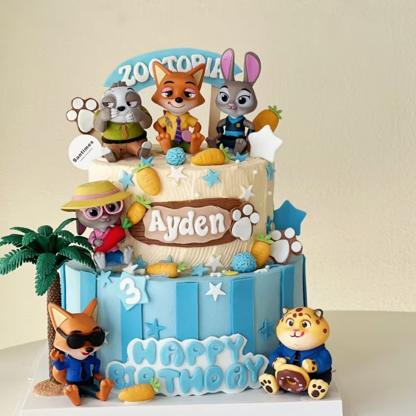 动物城卡通生日蛋糕装饰摆件兔子警官小狐狸儿童生日甜品烘焙配件,淘宝优惠券,粉丝福利购,淘宝优惠卷
