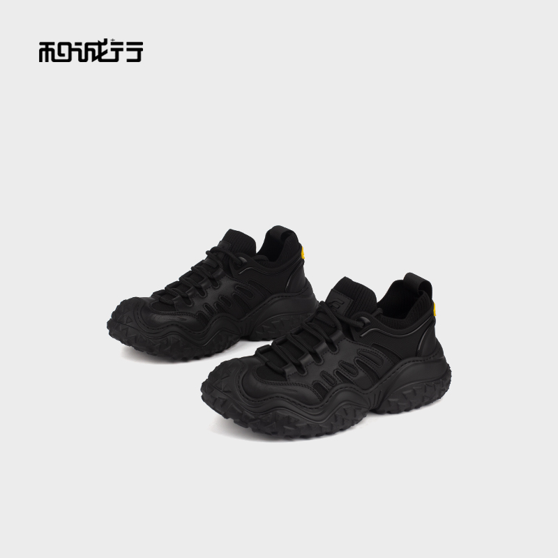 和诚行 2024春季新款百搭厚底增高老爹鞋男时尚户外休闲鞋1950080 - 图2