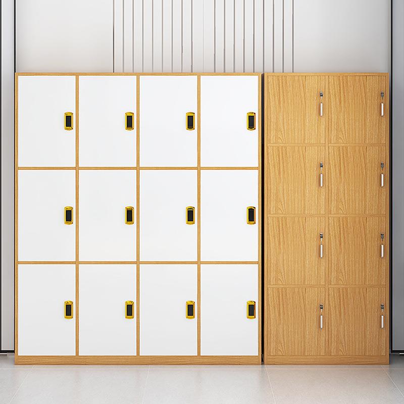 板式木质储物更衣柜洗浴中心换衣柜健身房储物柜美容院带锁寄存柜 - 图2