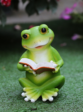 庭院树脂摆件 客厅桌面书柜工艺C品 卡通可爱动物雕塑阳台摆设