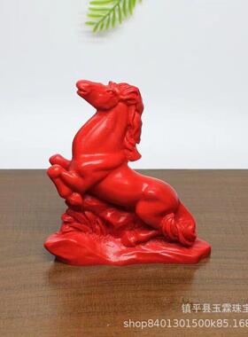 朱砂十二生肖生肖开鼠牛虎兔龙蛇马羊猴鸡狗猪过风水补角摆件红光