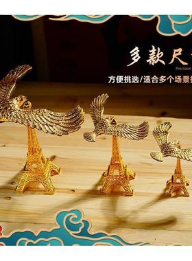 创意悬浮平衡鹰重力鸟摆件反重力铁塔大展宏图工艺品办公桌装饰品
