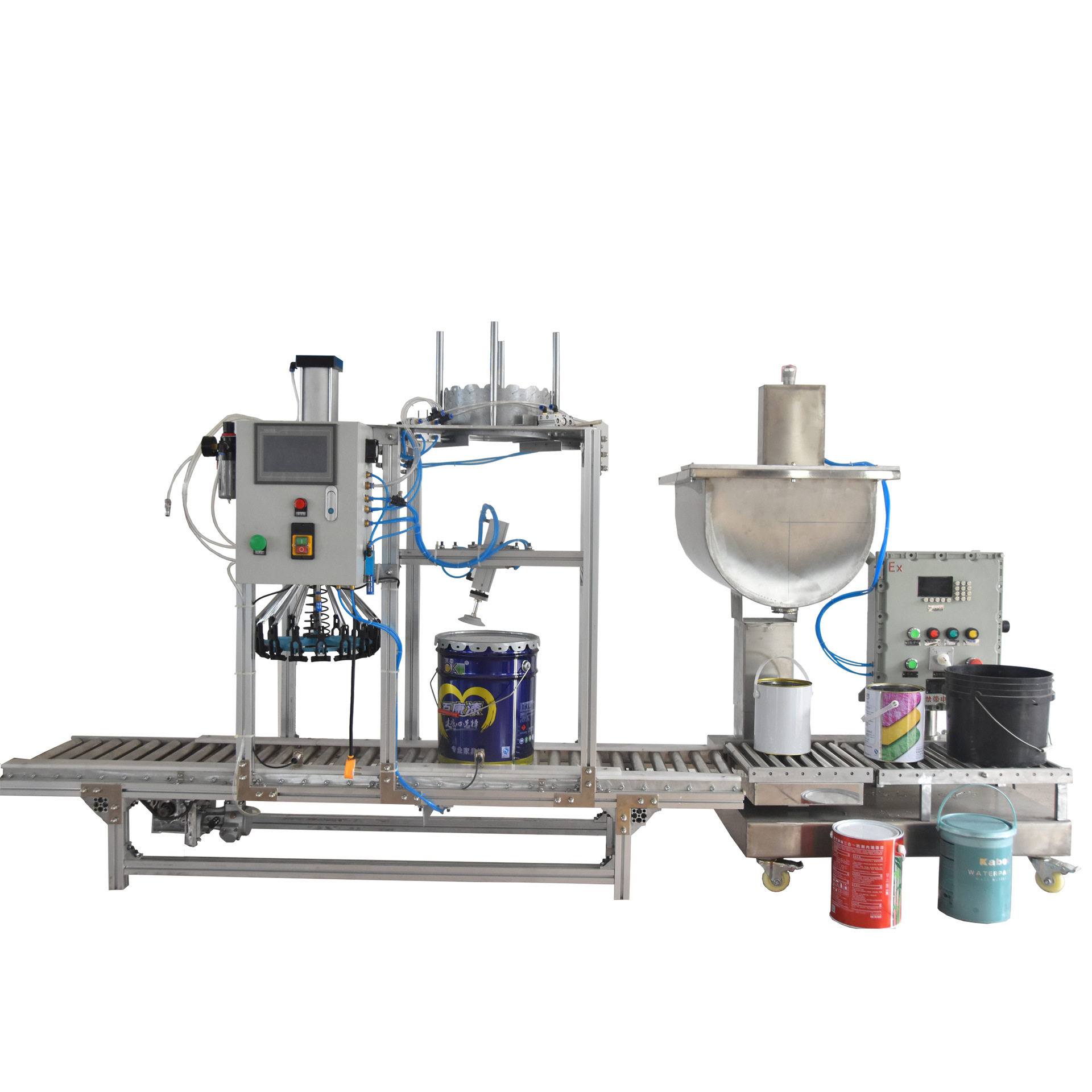 厂家现货 20L全自动涂料油漆灌装机 自动输送 压盖称重式灌装设备,淘宝优惠券,粉丝福利购,淘宝优惠卷