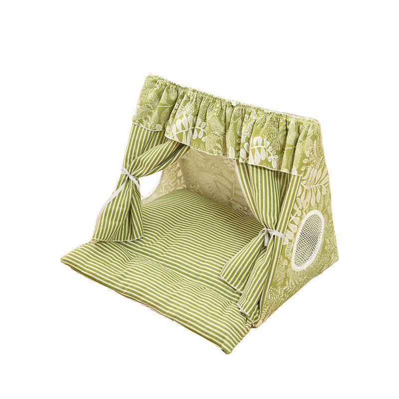 夏季猫窝帐篷四季通用狗窝中小型可拆洗半封闭猫狗床高颜值宠物窝,淘宝优惠券,粉丝福利购,淘宝优惠卷