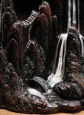 大号倒流香炉高山流水创意香薰摆件檀香炉家用室内香薰炉沉香安神