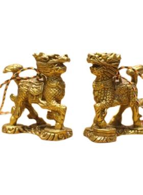 任芳居纯铜麒麟踩八卦中号挂件摆件顺丰包邮