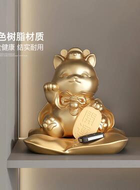 招财猫桌面摆件生意兴隆开业开店礼物办公室店铺前台收银柜台装饰