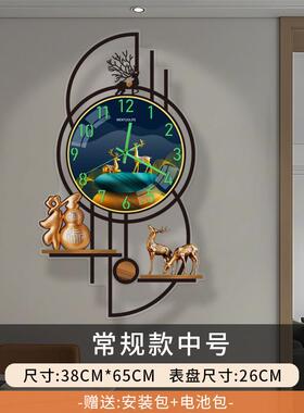 夜光挂钟客厅简约现代大气时尚高级轻奢压克力免打孔钟表2025新款