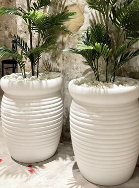 玻璃钢花盆户外简约落地大花钵组合特色花器创意花箱定制源头厂家