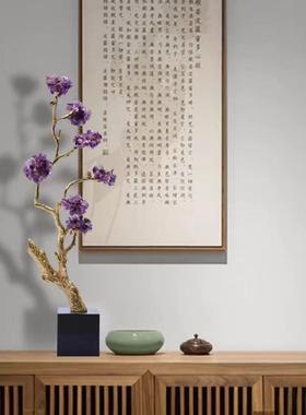 引进财富宝水晶摇钱树垂直长饰品客厅入口壁龛柜无障碍豪华高端装