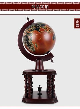 地球仪纯铜大型实木摆件公司大厅办公工艺品母校庆典开业乔迁礼品