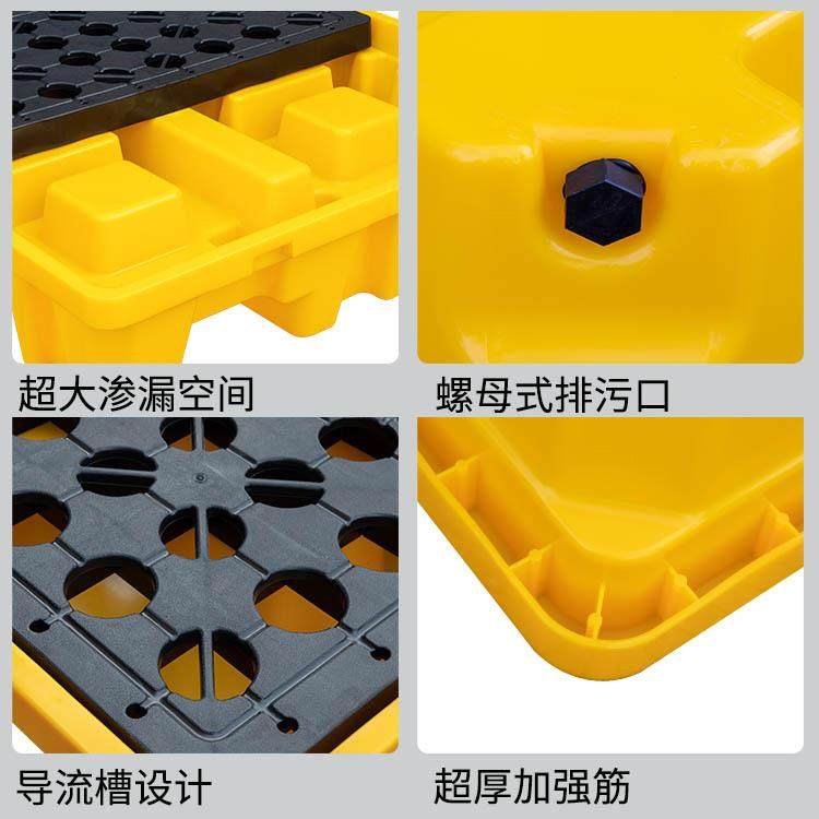 危废防渗漏塑料叉车托盘单二四桶防泄漏平台化学品机油桶盛漏卡板,淘宝优惠券,粉丝福利购,淘宝优惠卷