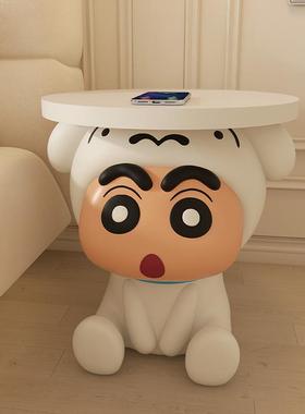 创意蜡笔小新客厅大型沙发电视柜旁边床头柜小户型落地装饰品摆件