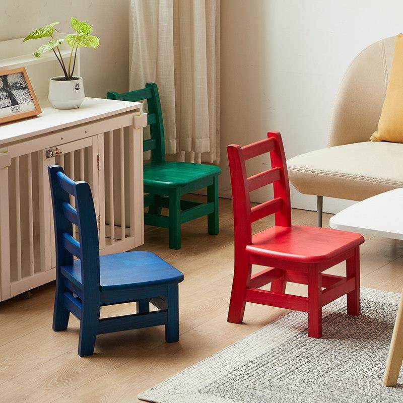 儿童彩色小椅子实木凳子宝宝学习椅餐椅座椅创意家用客厅可爱矮凳,淘宝优惠券,粉丝福利购,淘宝优惠卷